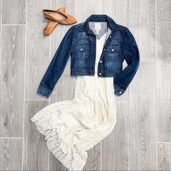 Charlotte Russe Denim Jacket Sz M - Picture 1 of 3